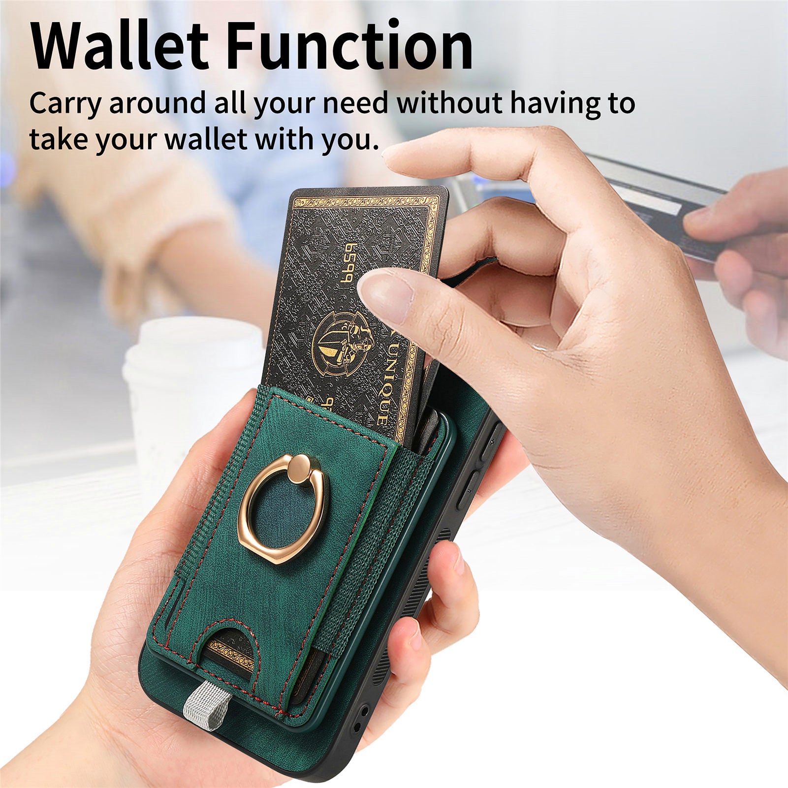 D7 For iPhone 15 Pro Case Detachable Card Slot Magnetic Phone Cover with Kickstand D7 For iPhone 15 Pro Case Detachable Card Slot Magnetic Phone Cover with Kickstand